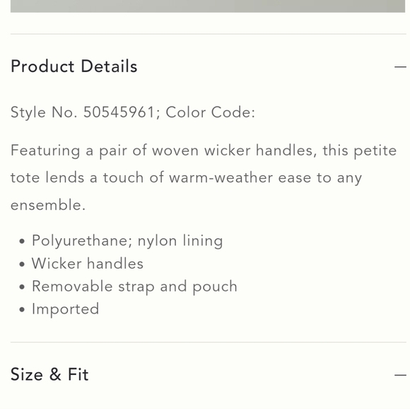 ❤️SALE! ANTHROPOLOGIE Natalia Wicker-Handled Small Tote 2 in 1 Convertible Bag - Picture 13 of 13